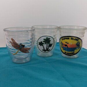 Lot of 3 Tervis tumblers 12 ounce plastic